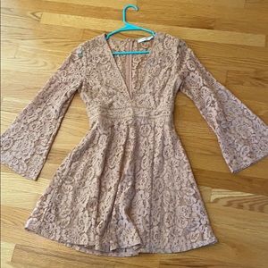 Nude lace dress